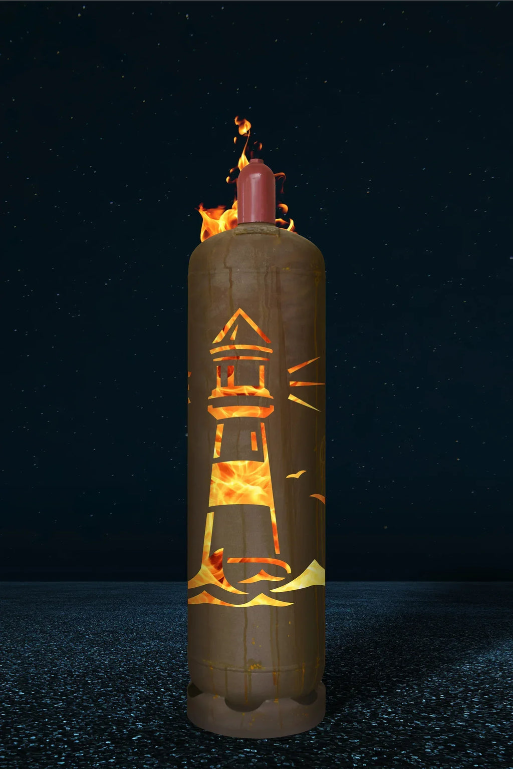 Feuertonne Leuchtturm