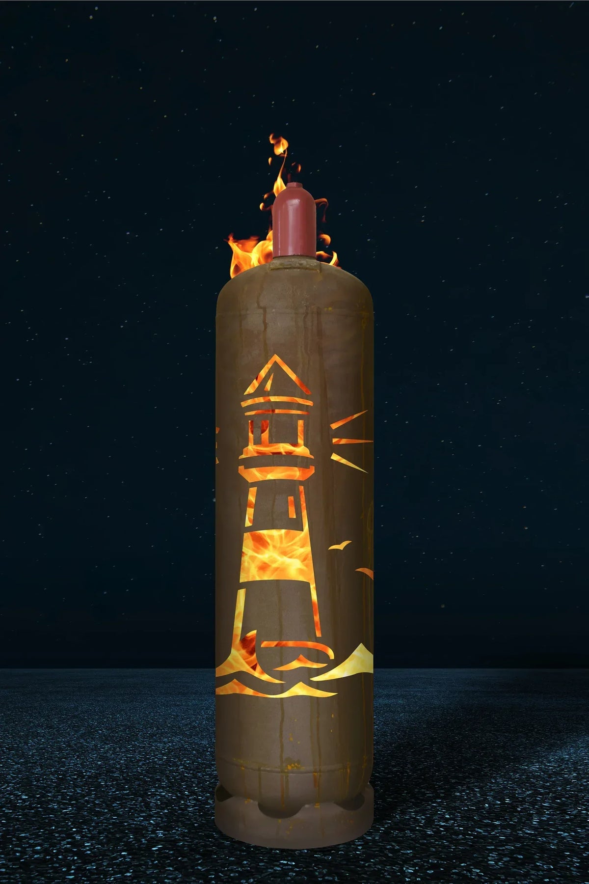Feuertonne Leuchtturm