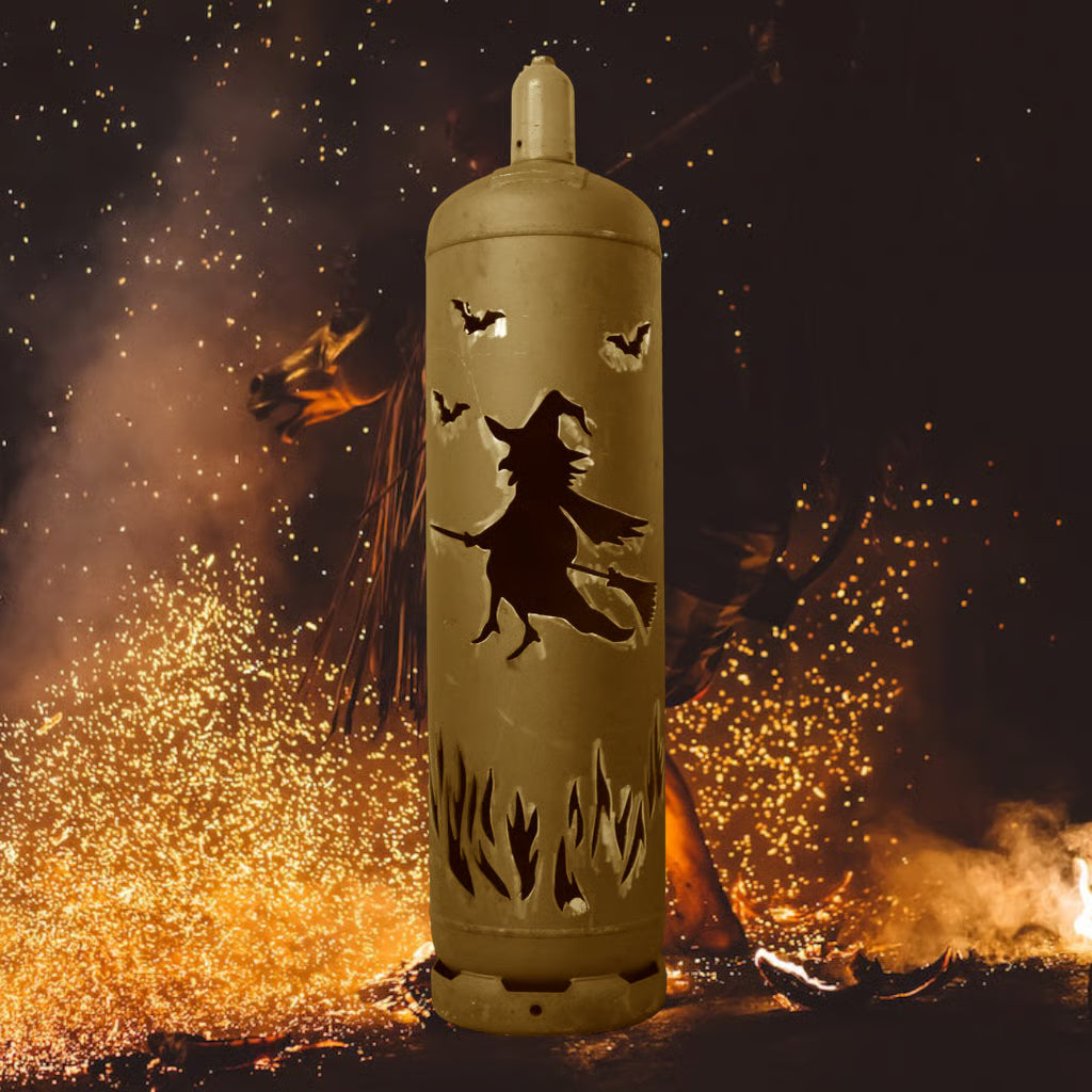 Feuertonne "Hexe mit Feuer"