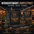 FESTHELD Weihnachtsmarkt-Komplettpaket mit Plakatsoftware, Designpaket und 60 Weihnachtsmarkt-Songs