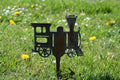 Gartenstecker Dampflok