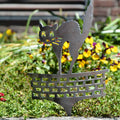 Gartenstecker Katze auf Mauer