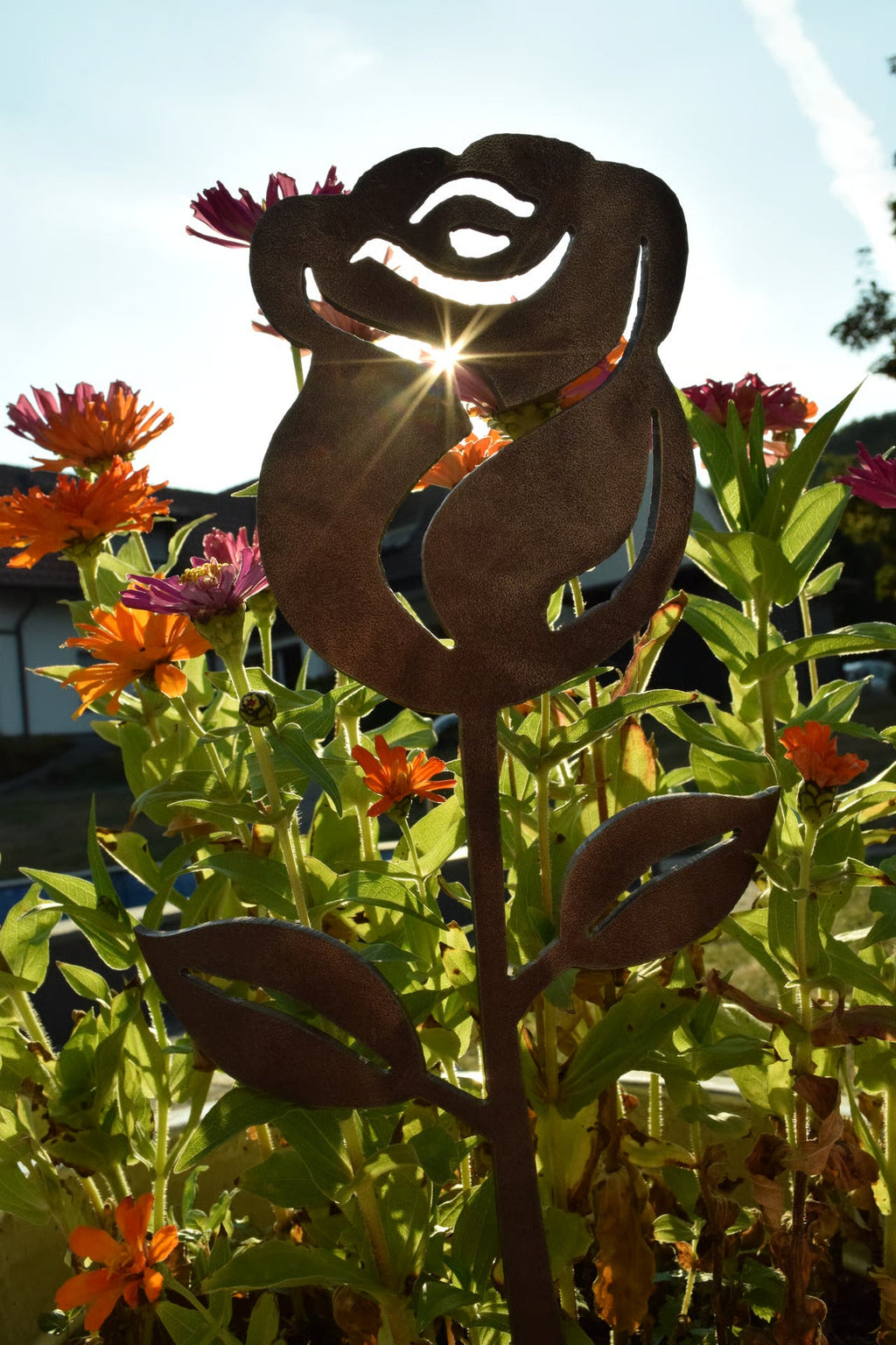 Gartenstecker Rose groß 50 cm