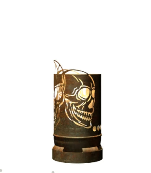 Dropslik Feuertonne Skull