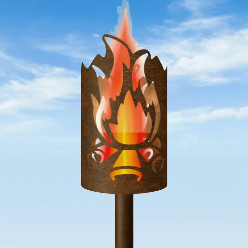 Gartenfackel Lagerfeuer beidseitig