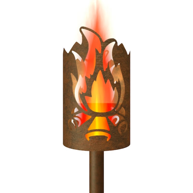 Gartenfackel Lagerfeuer beidseitig