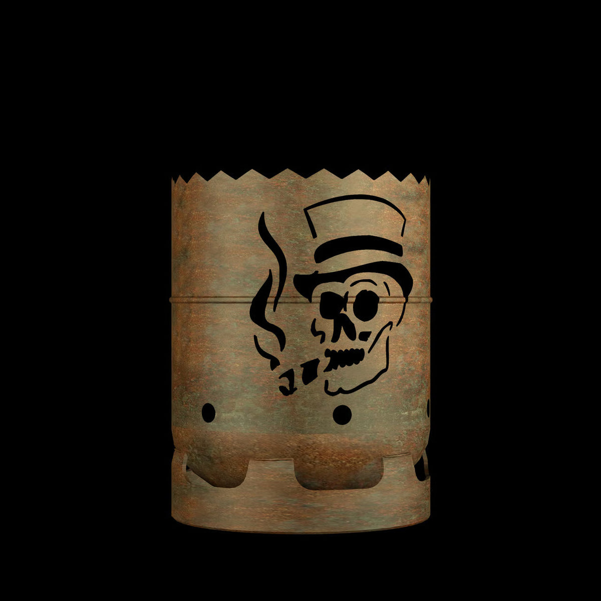 Feuertonne Gentleman Totenkopf
