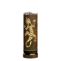 Feuertonne Gecko mit Blättern