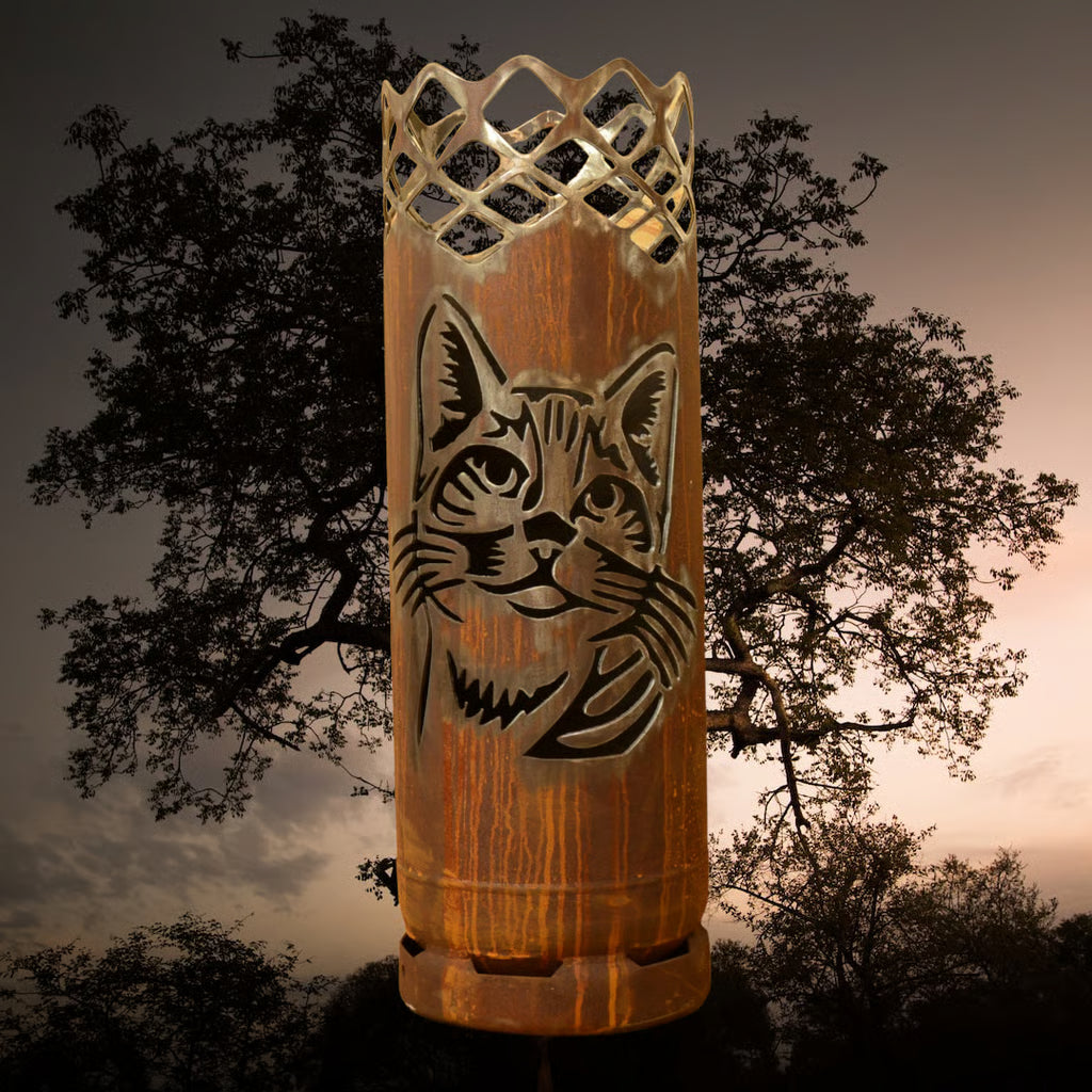 Feuertonne "Katze" (mit Rauten)