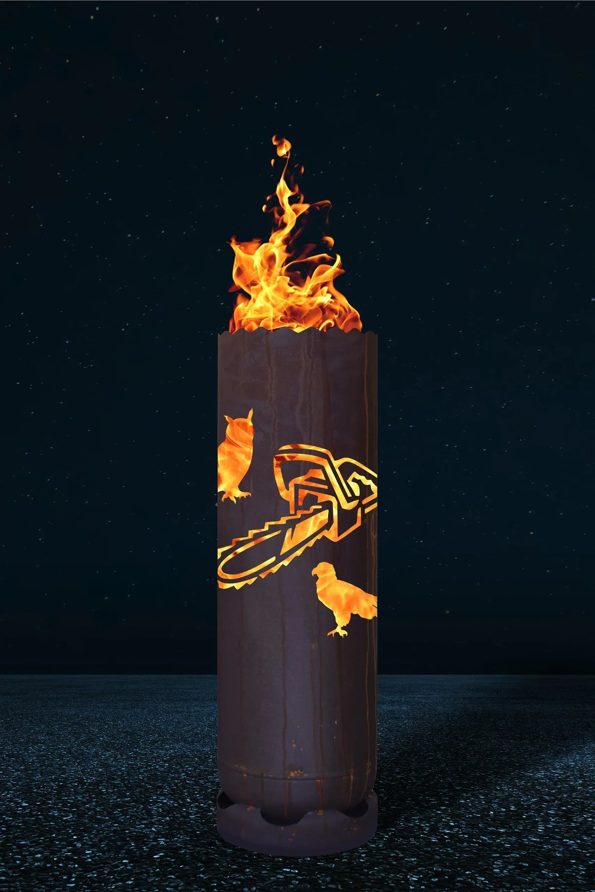 Feuertonne "Kettensäge"