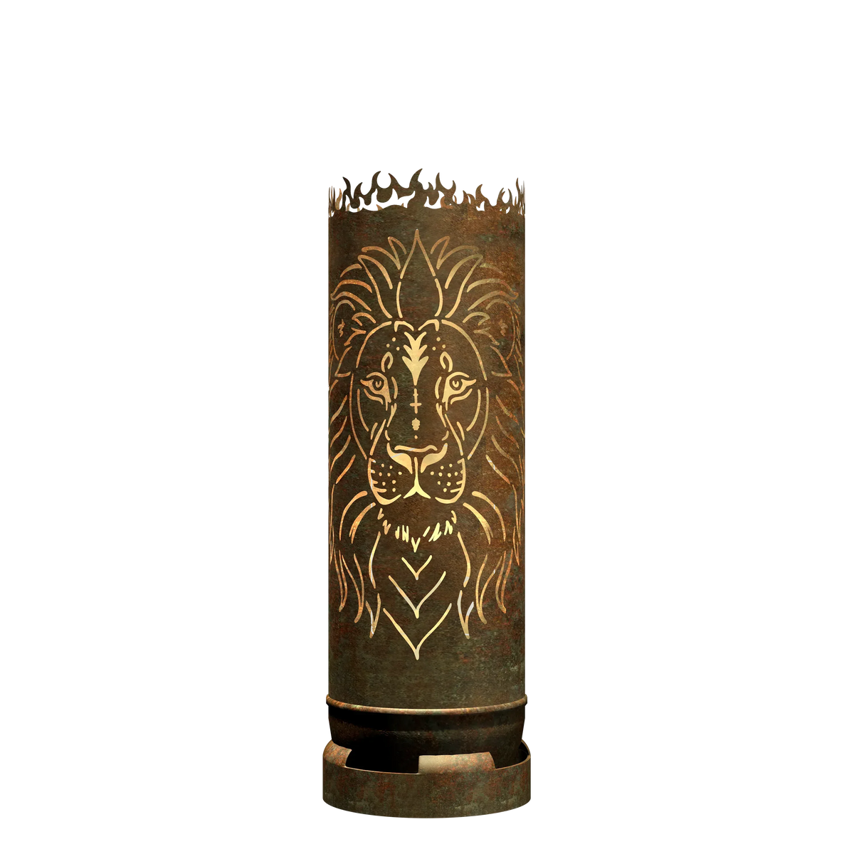 Feuertonne Löwe