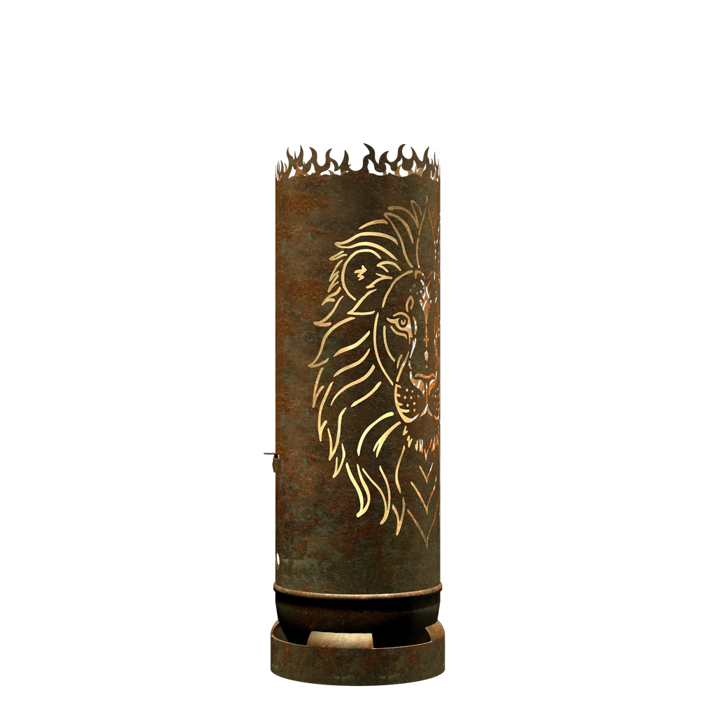 Feuertonne Löwe