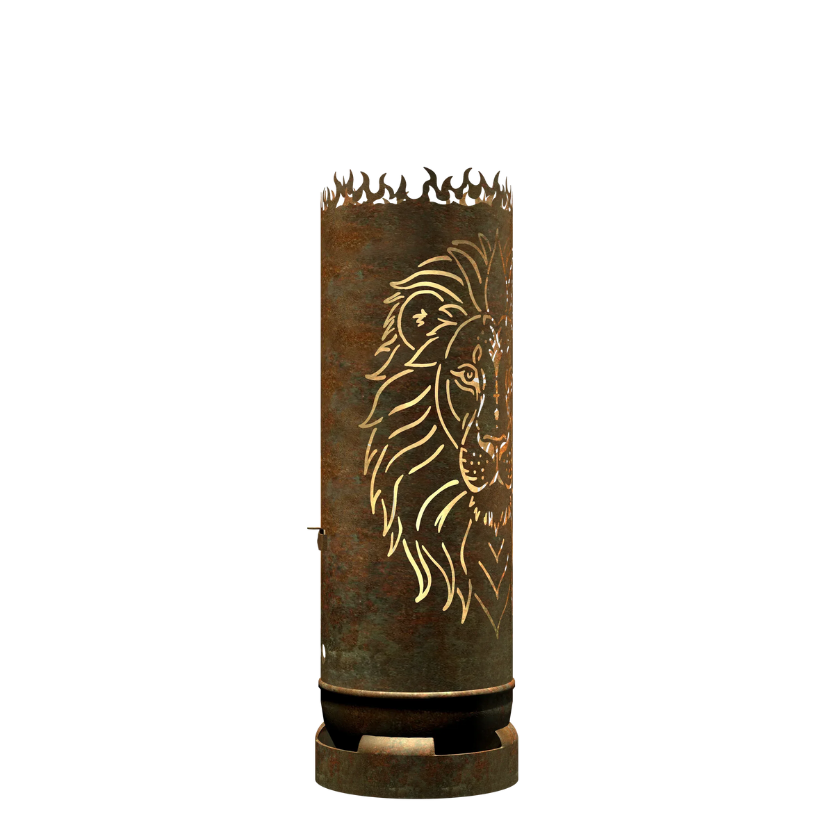 Feuertonne Löwe