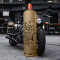 Feuertonne Motorrad in Flammen