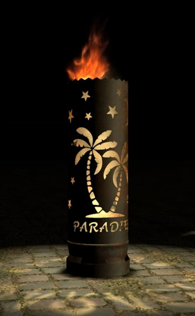 Feuertonne "Paradies" (Rundummotiv)