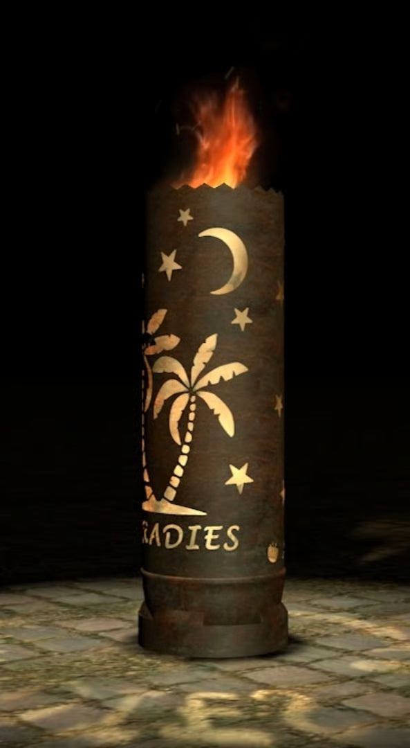Feuertonne "Paradies" (Rundummotiv)