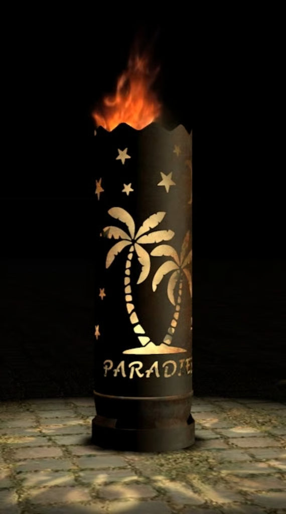 Feuertonne "Paradies" (Rundummotiv)