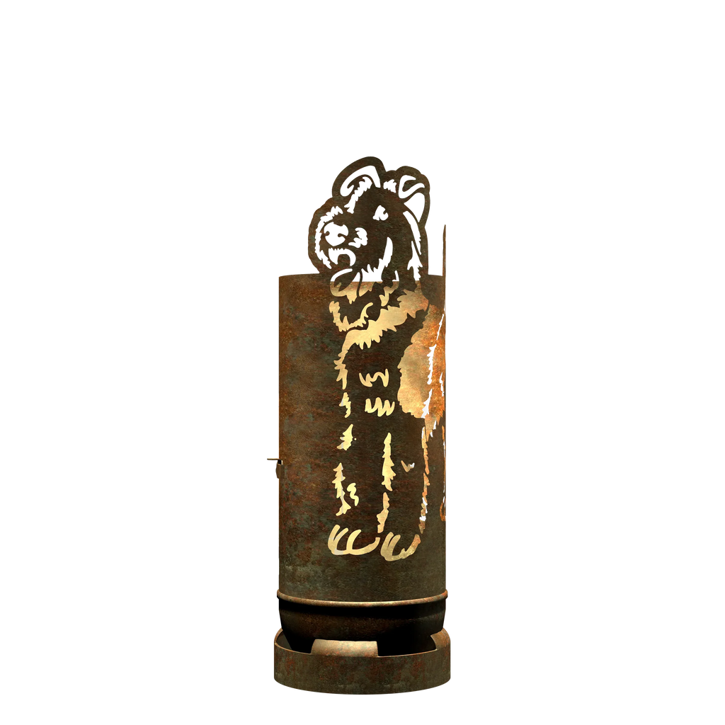 Feuertonne Airedale Terrier exklusiv Design
