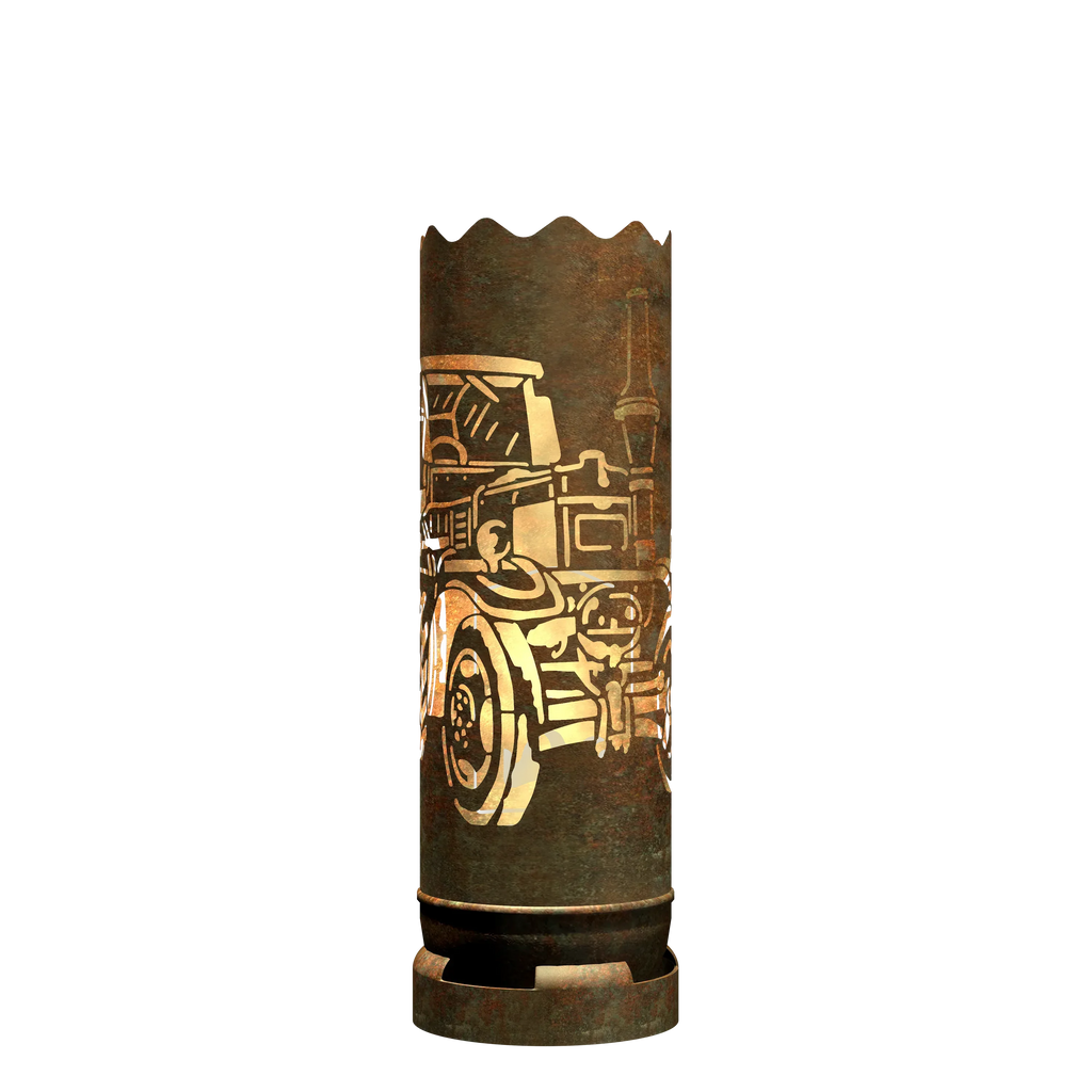 Feuertonne Traktor Retro